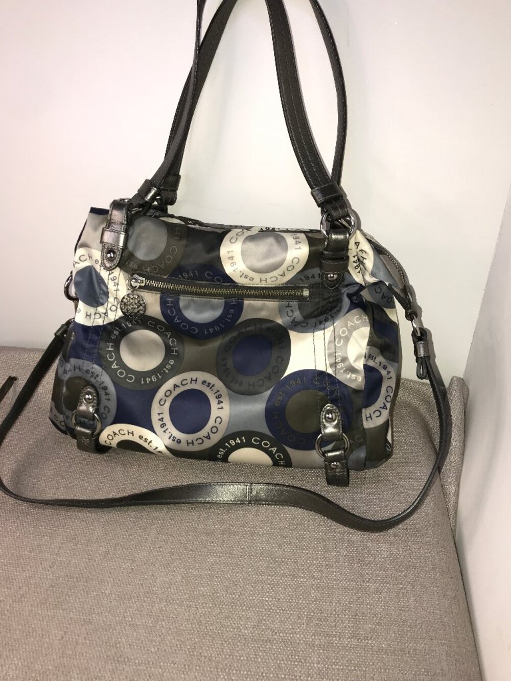 Coach Alexandra Snaphead Print Sateen Satchel Bag